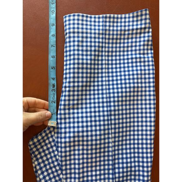 Blue White Pull-On Slim Capri Pants Jules & Leopold M Hi-Rise EUC - Picture 3 of 6